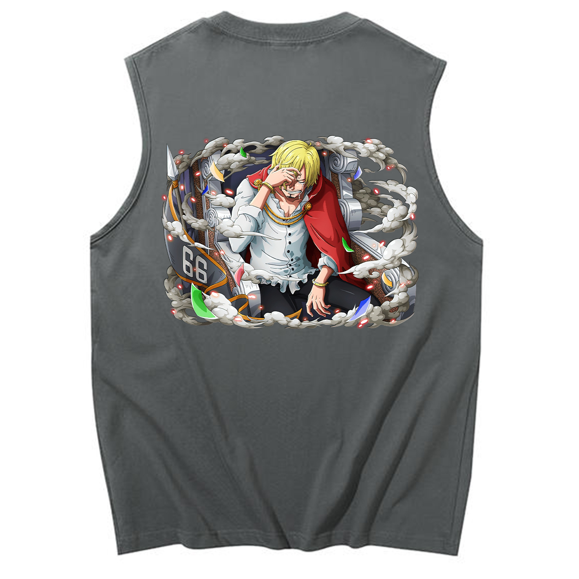 （画像用） ワンピース サンジ ONE PIECE Sanji コットン100％タンクトップ（背面プリント）